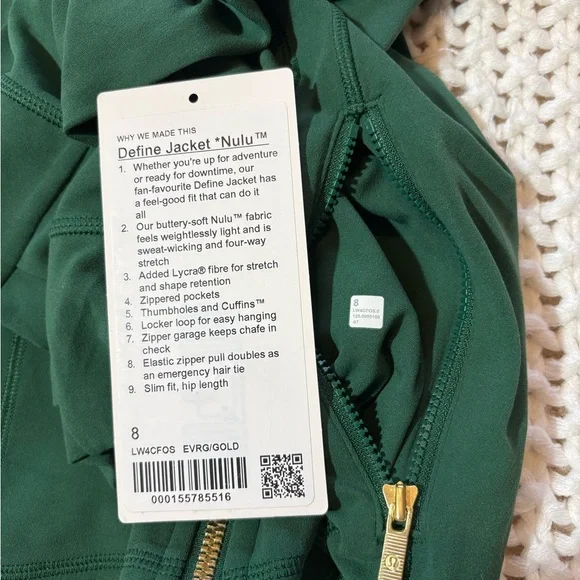 lululemon define jacket nulu Everglade Green - Picture 5 of 7